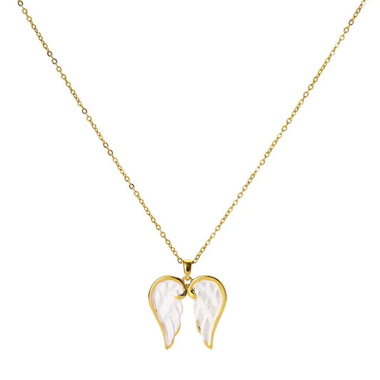 Enamel Angel Wing Necklace