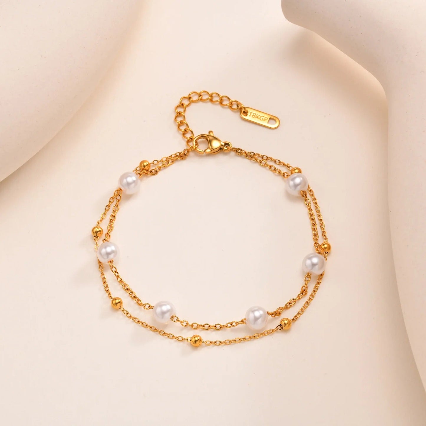 Double Layered Pearl Bracelet