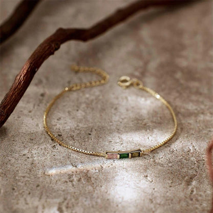 Thin Green Crystal Bracelet
