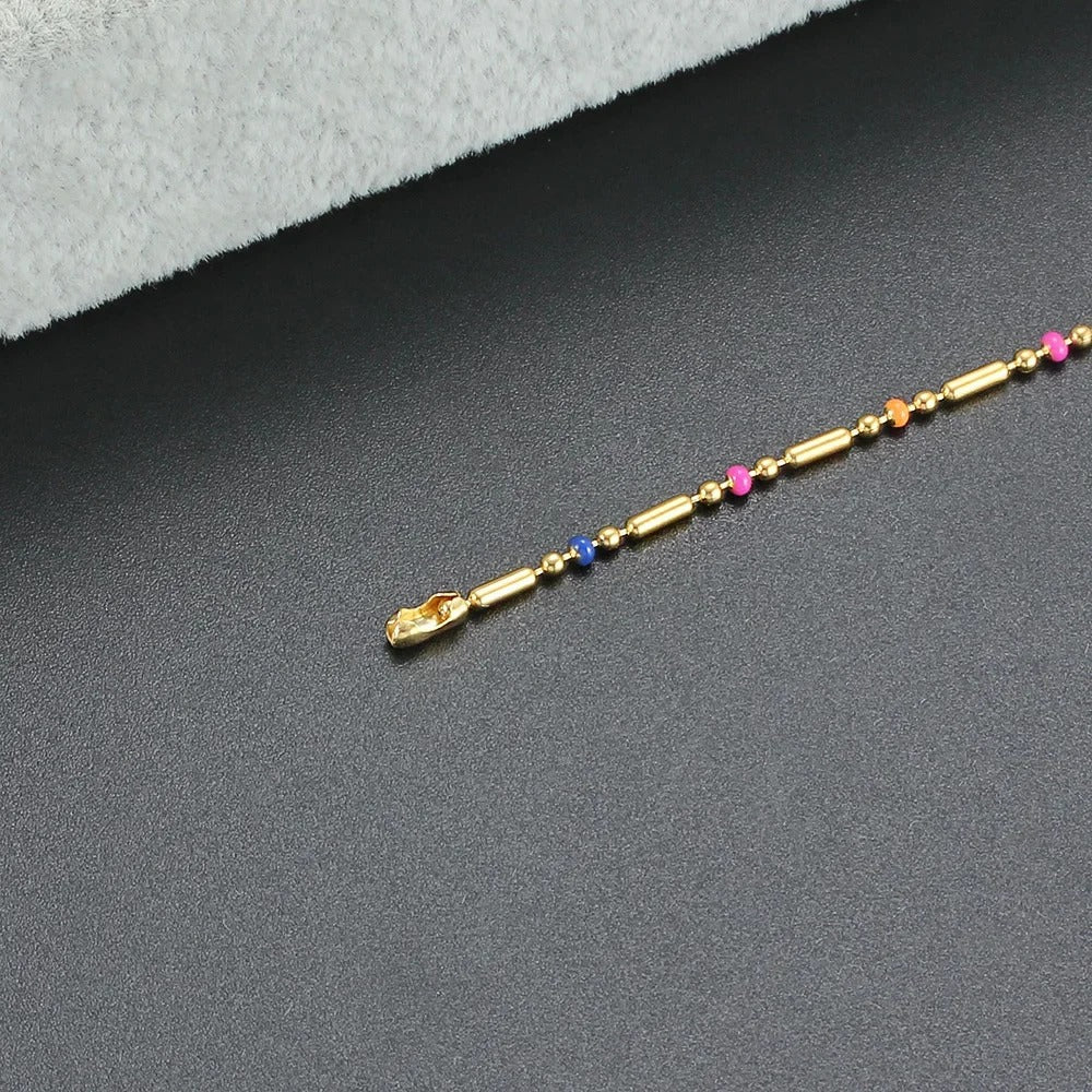 Colorful Bead Bamboo Bracelet
