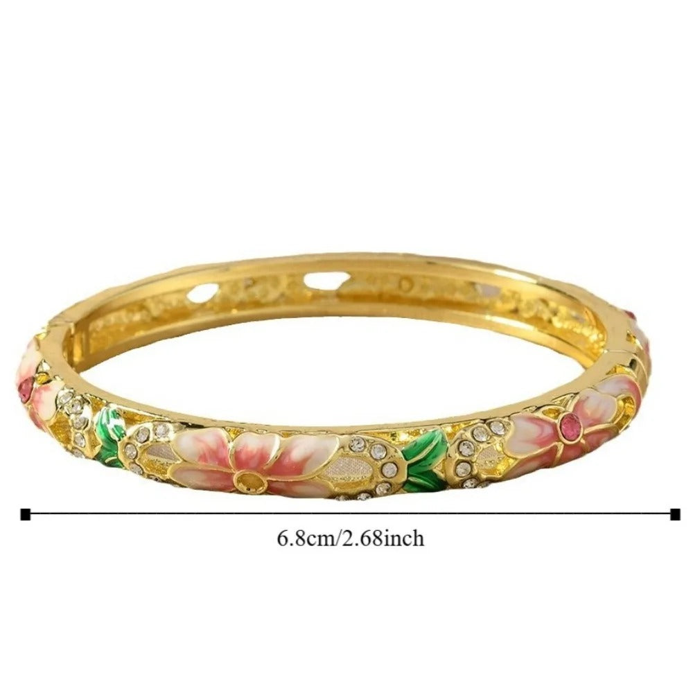 Cloisonne Traditional Floral Bracelet