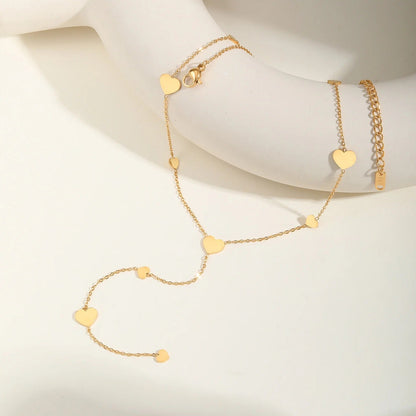 Heart Drop "Y" Lariat Necklace