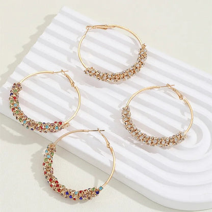 Colorblock Rhinestone Earrings