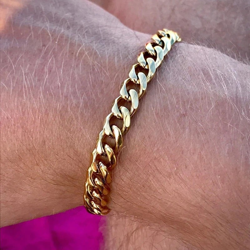 Minimal Cuban Chain Bracelet