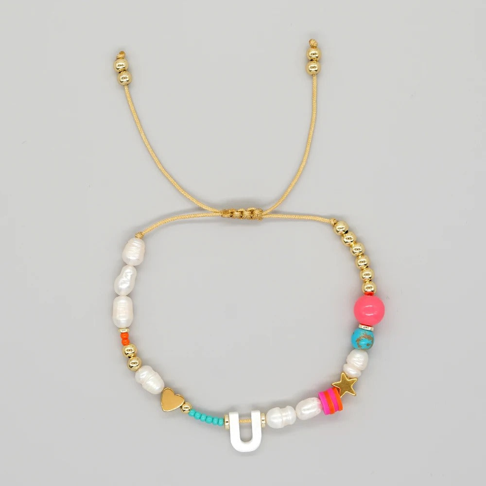 Color Splash Initial Bracelet