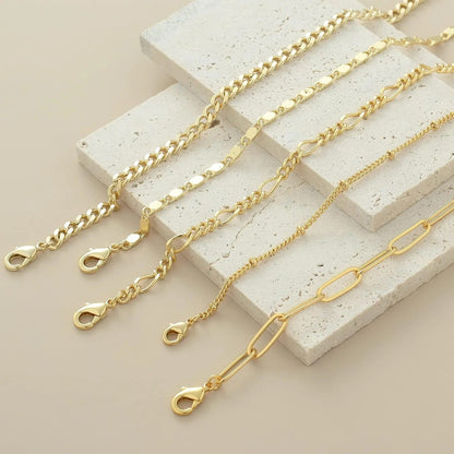 Dainty Link Chain Bracelet Set