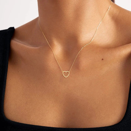 Hollow Love Heart Necklace