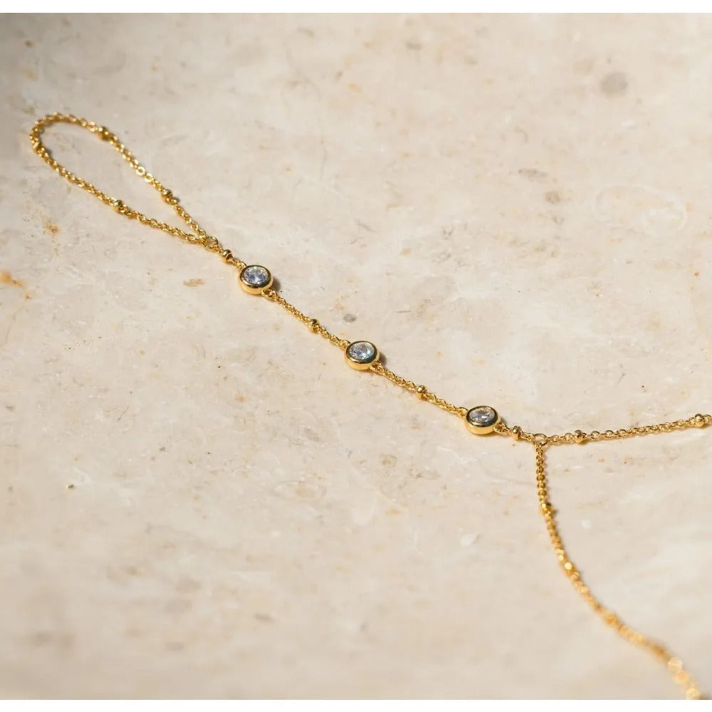 Dainty Thin Link Hand Bracelet