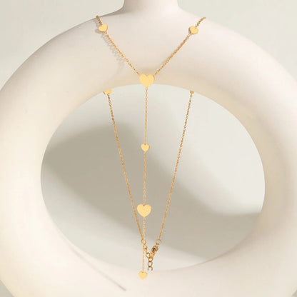 Heart Drop "Y" Lariat Necklace