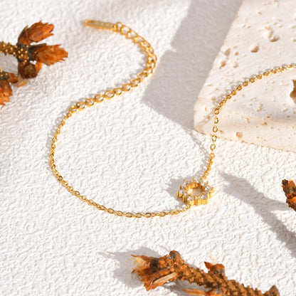 Diamond Sunflower Bracelet