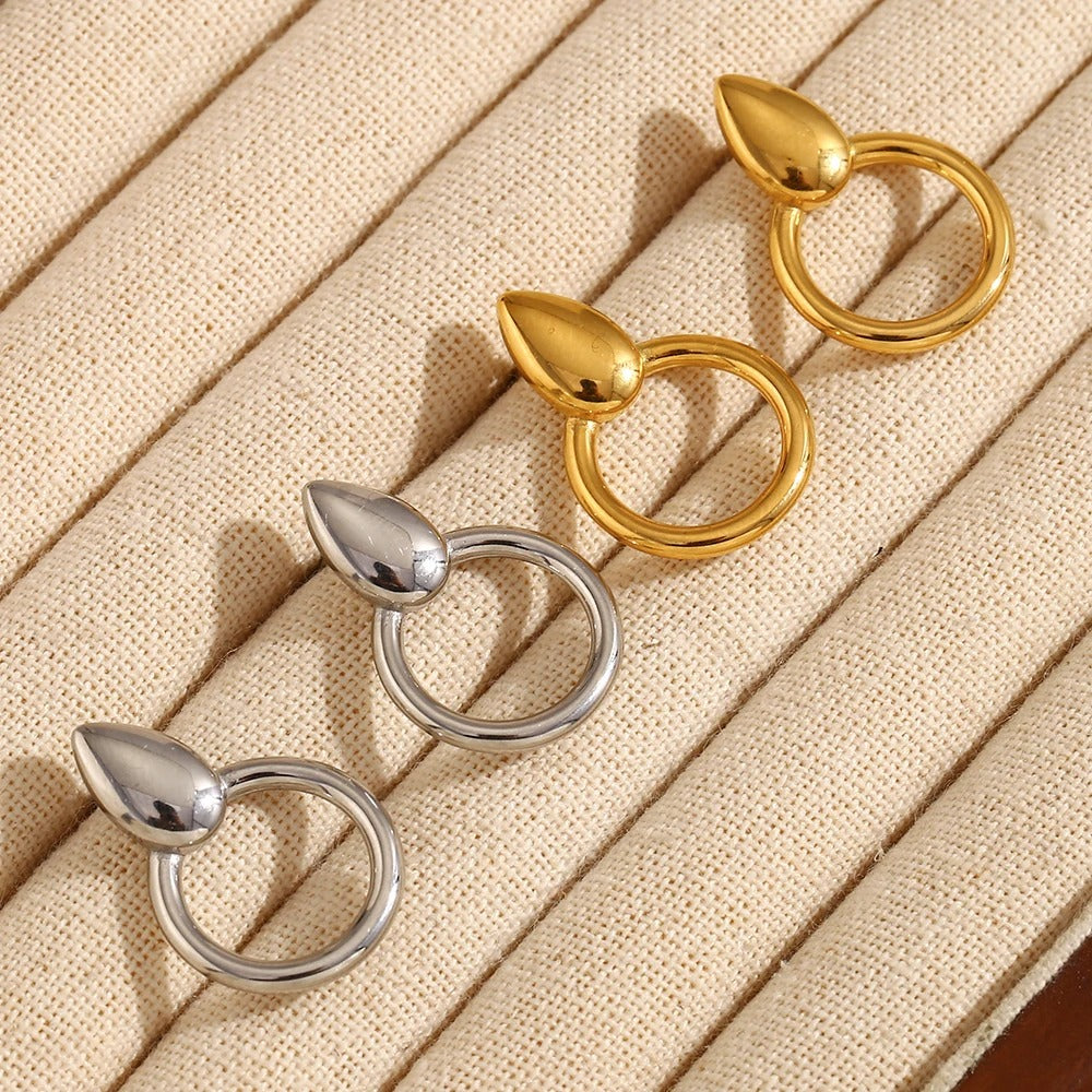 Dainty Water Droplet Stud Earrings