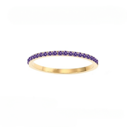 Dainty Thin Birthstone Ring