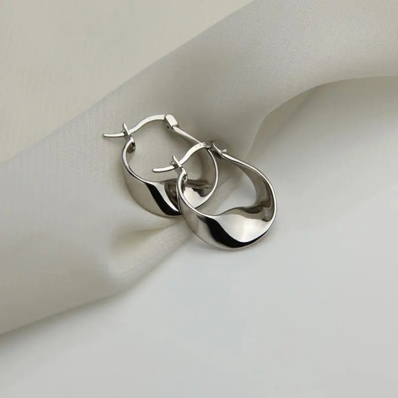 Irregular Wavy Hoop Earrings