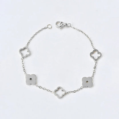 Four Leaf Clover Blossom Necklace