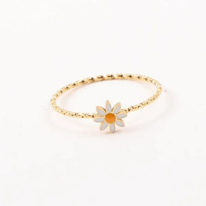 Pattern Sunflower Thin Ring