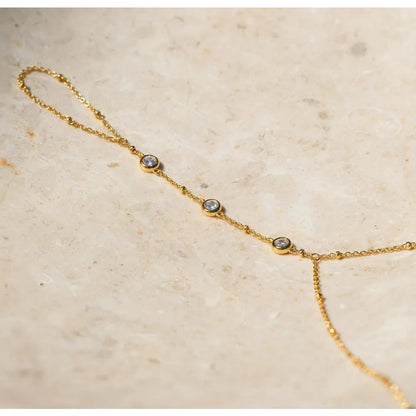 Dainty Thin Link Hand Bracelet