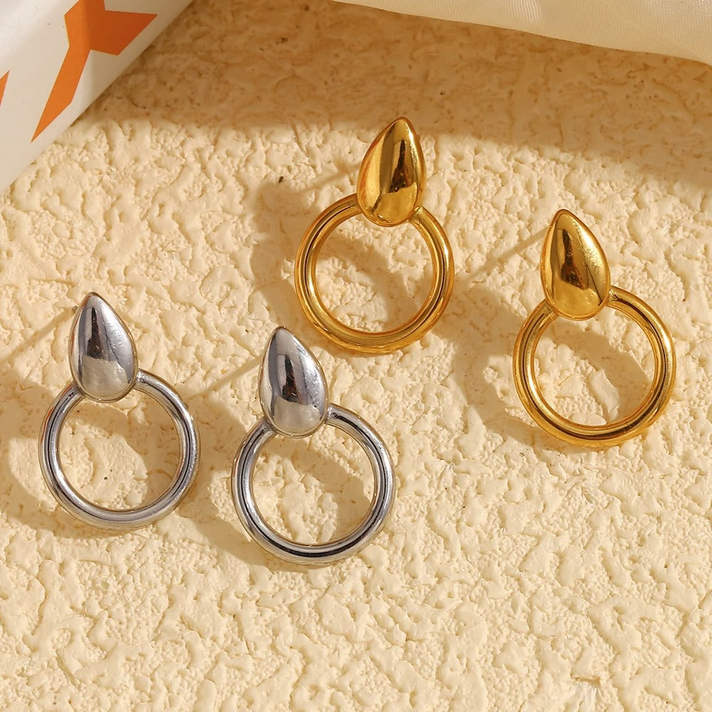 Dainty Water Droplet Stud Earrings