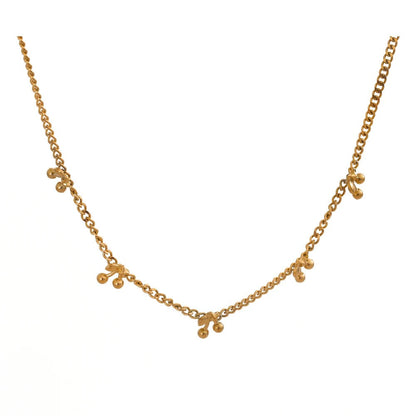Dainty Five Cherry Necklace
