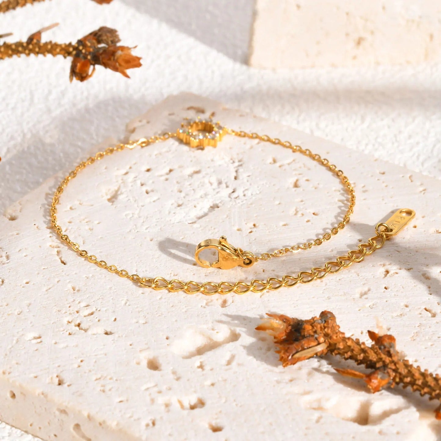 Diamond Sunflower Bracelet