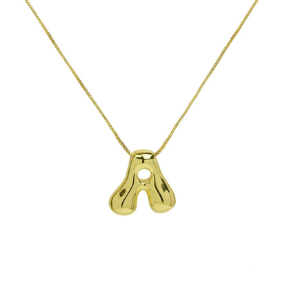 Chunky Balloon Initial Letter Necklace