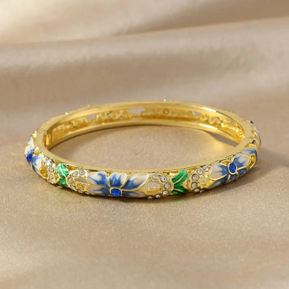 Cloisonne Traditional Floral Bracelet