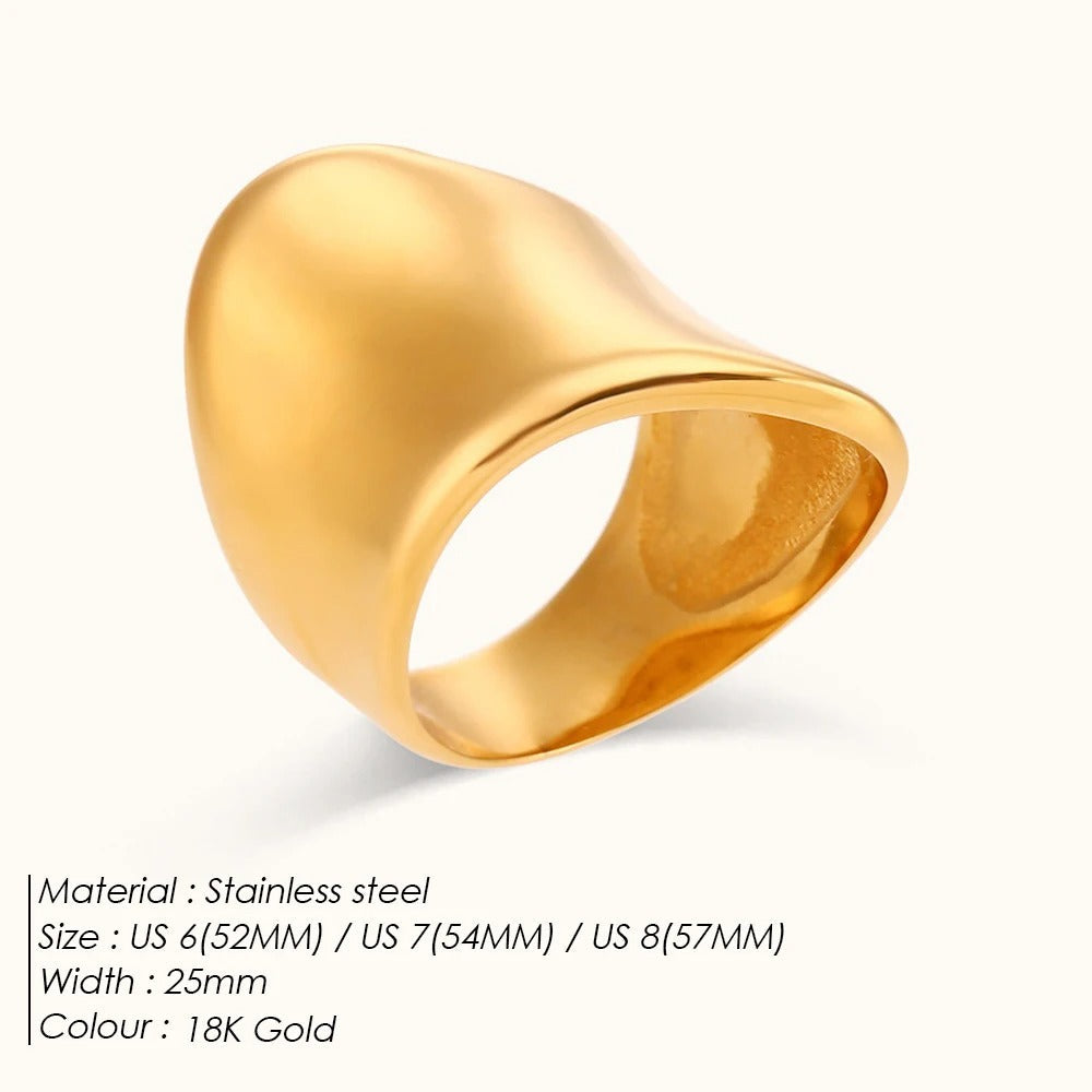 Exaggerated Chunky Uneven "O" Ring