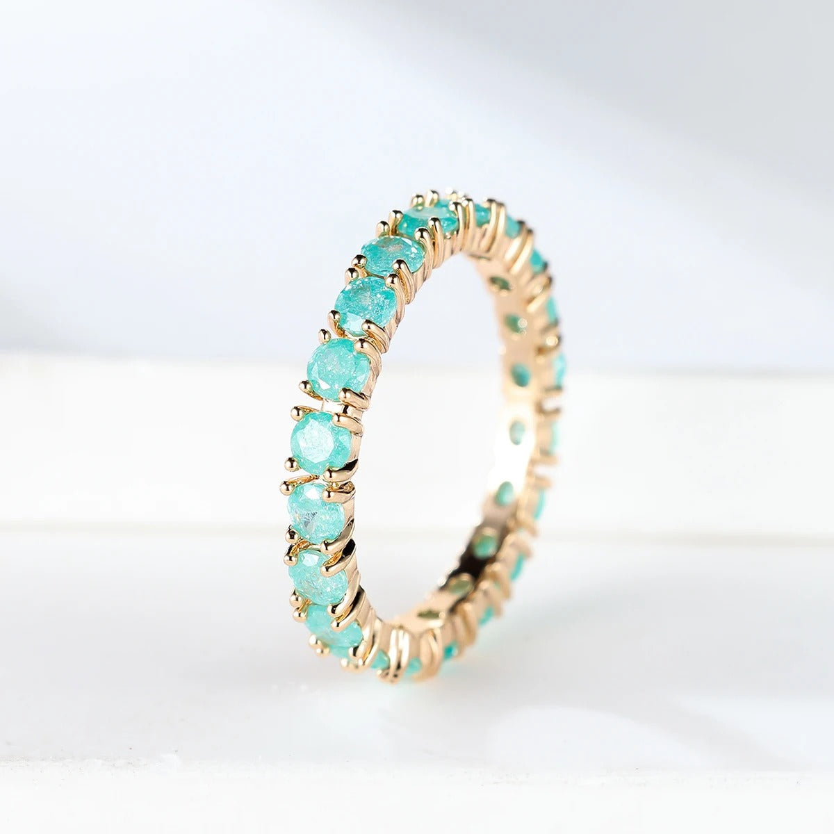 Ice Flower Stone Stacking Ring