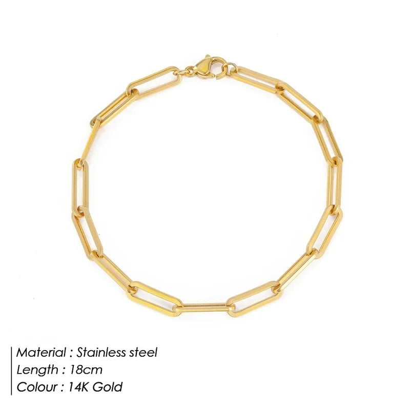 Tiny Paper Clip Bracelet