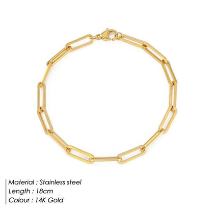 Tiny Paper Clip Bracelet