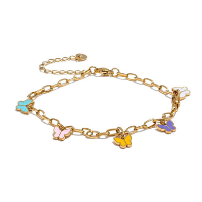 Colorful Butterfly Anklet