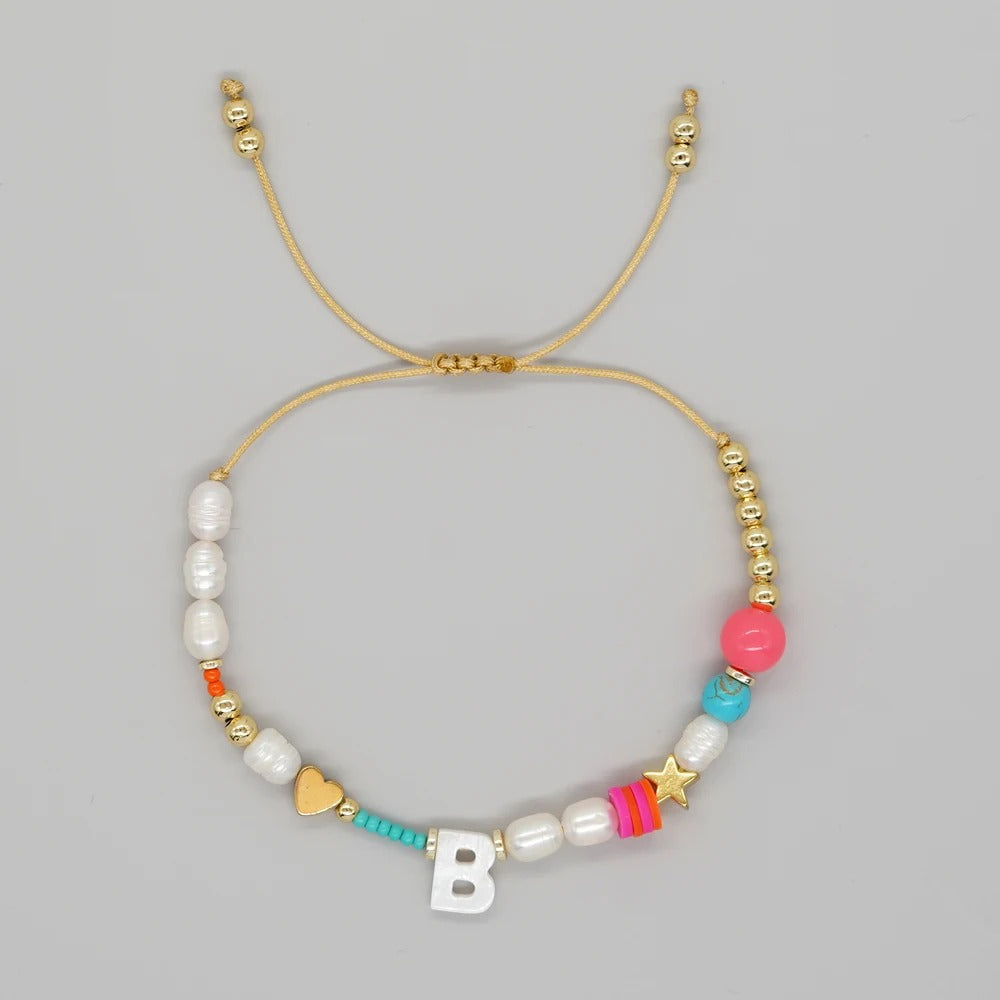 Color Splash Initial Bracelet