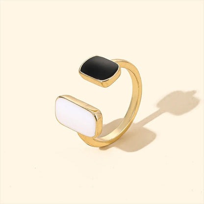Geometric Dripping Shapes Ring