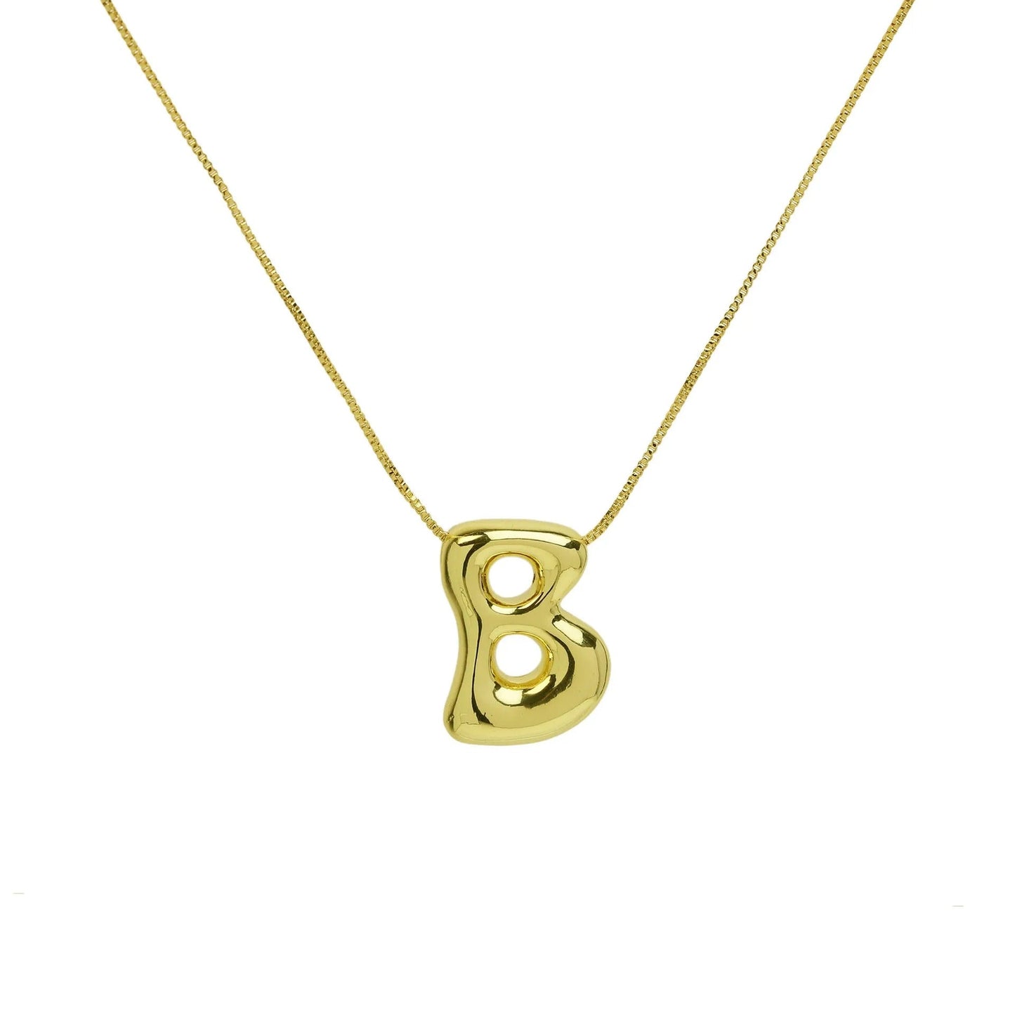 Chunky Balloon Initial Letter Necklace