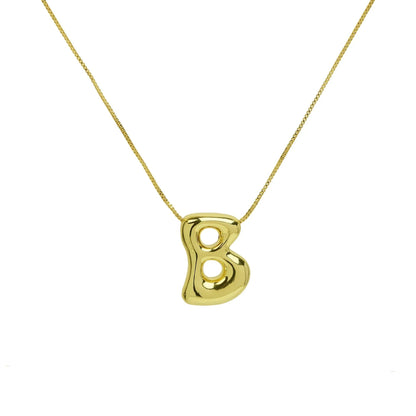 Chunky Balloon Initial Letter Necklace