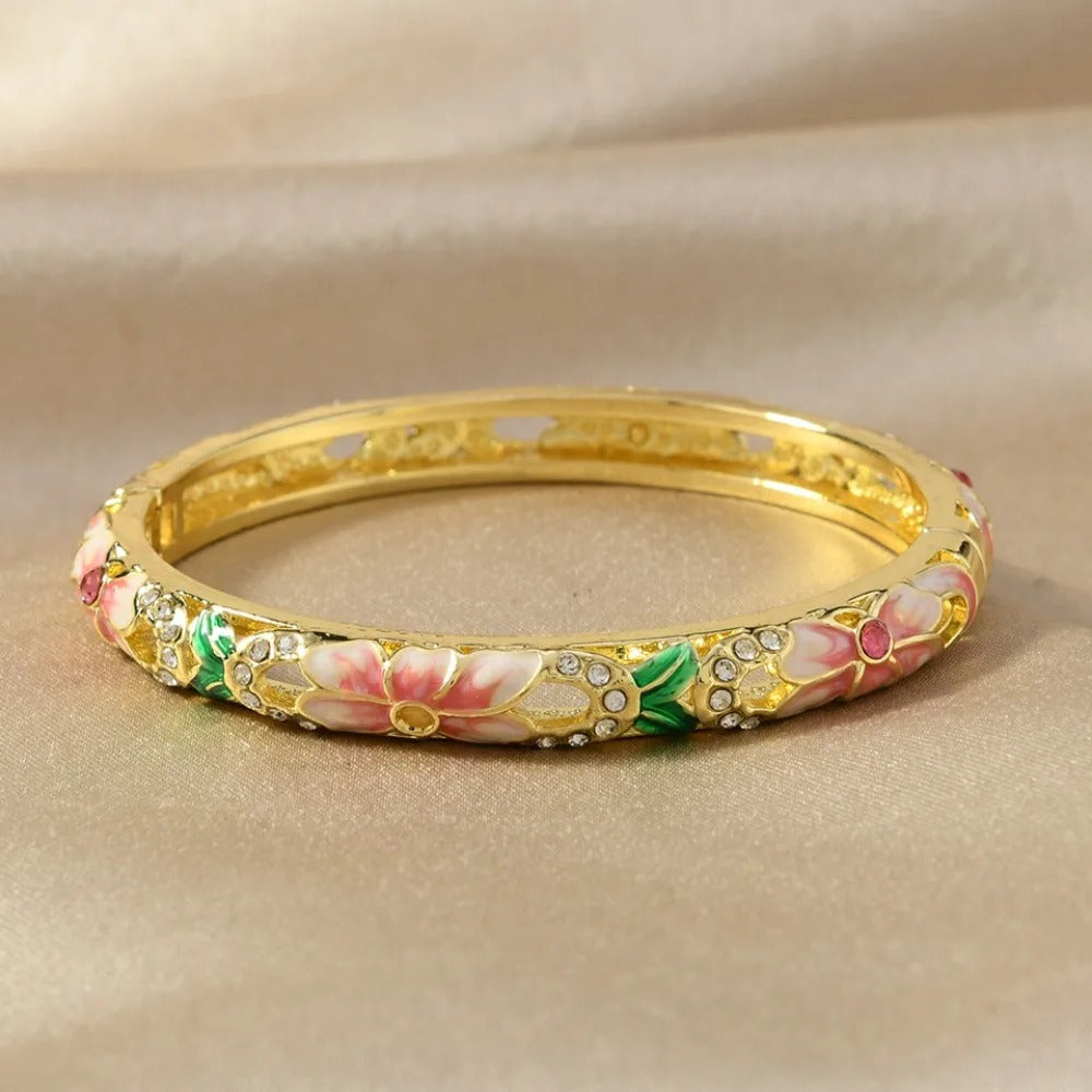 Cloisonne Traditional Floral Bracelet