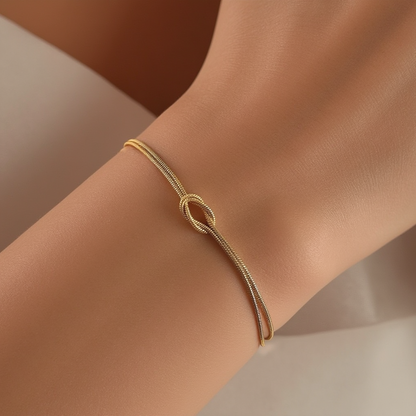 Personalized Love Knot Bracelet Set